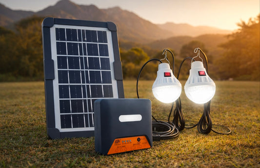 Kit Panel Solar + 2 focos